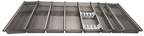 So-Tech® Cuisio Bac à Couverts Graphit translucide 120 cm INCL. Porte-Couteaux