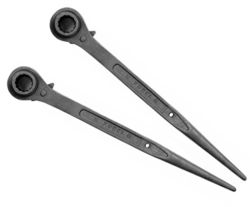 2 Stück Ratsche Gerüstbauratsche Gerüstbauknarre Gerüstratsche Gerüst Ratschenschlüssel 17-19