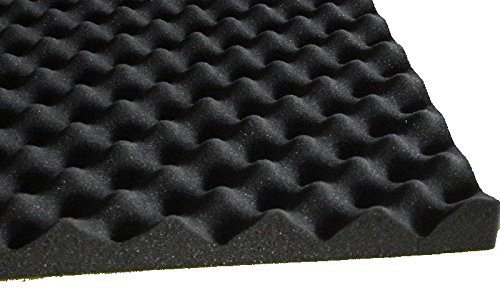 lulushop Noppenschaumstoff Zuschnitt (ca.100 x 50) Akustik Schaumstoff Akustikschaumstoff Dämmung Platten (100x50x 5 cm, Schwarz)