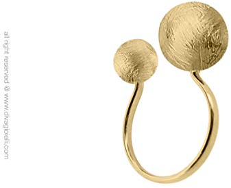 DIVA GIOIELLI - Eclisse - Ring, Gold plated scratched - Ring, vergoldet - 925 Sterling Silber (Gold plated scratched)