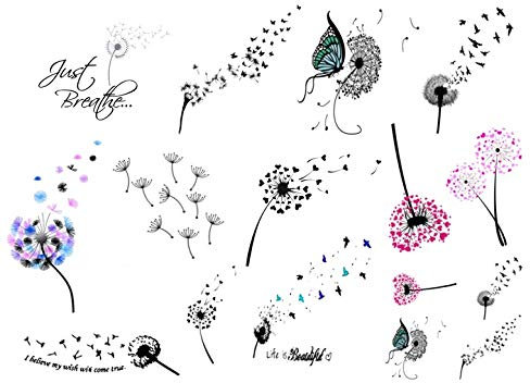 Löwenzahn Blume Dandelion flower Collection Sammlung (Löwenzahn Tattoos Befristet Tätowierungen)