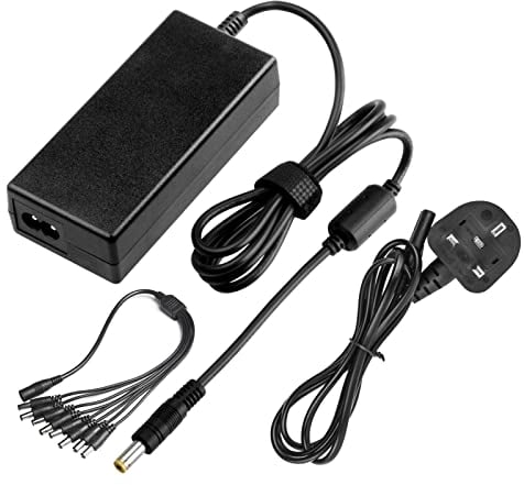 ARyee Power Adapter Compatible with Security Home System Cameras, LCD Monitors,12V Wireless Router ADSL, LED Modules Light(12V 5A)