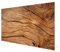 banjado Glas Magnettafel 120x90cm / Magnetwand Glas/Magnetpinnwand als Memoboard Glas/Pinnwand Magnettafel Küche, Büro, Kinderzimmer inkl. 4 Magnete & Montageset - Trockenes Holz