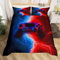 Homewish Gamer Gaming Bedding Sets Single Size,Lightnings Gamepad Duvet Cover, Video Games Comforter Cover for Kid Teens Boys and girls Man, Modern Bedroom Decor 2 Pcs Bedding Set,Red Blue