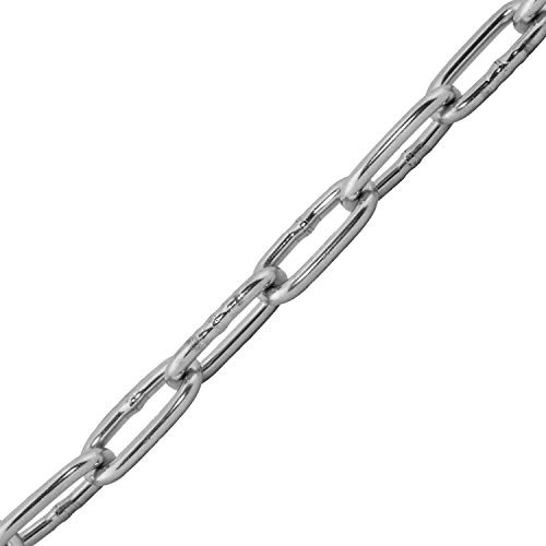 Edelstahl-Kette (Kurzgliedrig) Ø 6 mm aus Edelstahl A4 (2 Meter) | DIN 766 - Rundstahlkette - Gliederkette - Absperrkette von MESAROS®