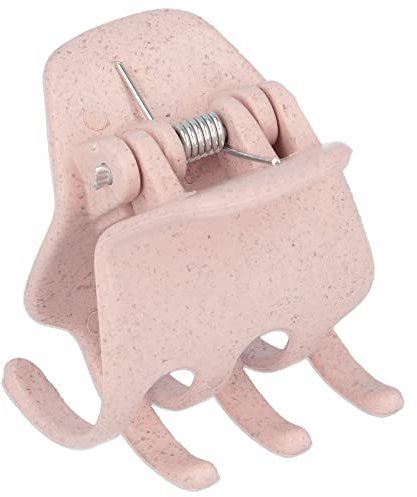 PARSA Beauty Nature Love Medio Haarklammer aus Weizenstroh – Nachhaltige Haarklammer aus natürlichem Material – Haar Accessoire für modebewusstes Haar Styling – Haarspange rosa
