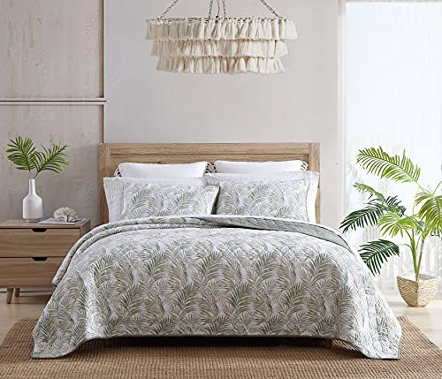 Tommy Bahama Maui Palm-Kollektion | Bettwäsche-Set – 100% Baumwolle, wendbar, leichte Bettwäsche mit passenden Kissenbezügen, ideal für alle Jahreszeiten, Queensize, Grün