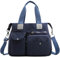 DORRISO Damen Handtasche Umhängetasche Schultertasche Casual Umhängetaschen Groß Kapazität Schultertasche Damen Reise Arbeit Lässig Täglich Leinwand Handtasche Blau