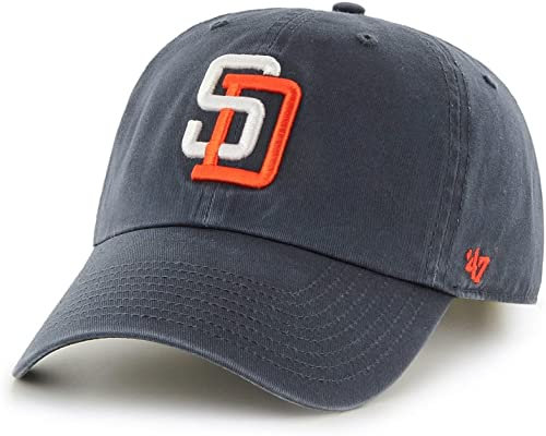 '47 MLB Team Color Alternate Cooperstown Franchise Fitted Hat Unisex Erwachsene, San Diego Padres Navy Cooperstown, XX-Large