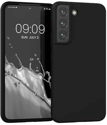 kwmobile Housse Compatible avec Samsung Galaxy S22 Coque - Housse de téléphone Protection Souple en Silicone - Noir Mat