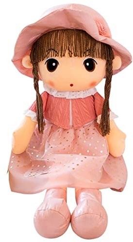 Plüschpuppe Mädchen Gefüllte Puppen Stoffpuppe Prinzessin Puppe Weiche Kuschelpuppe Erste Baby Puppe zum kuscheln Baby Puppe Rag Dolls Plüsch Stofftier Spielzeug Handmade Textilpuppen Geschenk Puppe