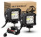 SKYWORLD LED Arbeitsscheinwerfer Bar 2 X 10cm 60W LED Scheinwerfer 12V 24V Arbeitslicht Zusatzscheinwerfer mit Kabelbaum für Auto Offroad Traktor PKW LKW SUV UTV ATV