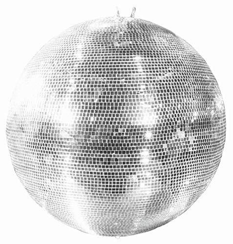 Spiegelkugel Discokugel - Echtglas - Sicherheitsaufhängung (75cm, 7x7cm Spiegel (PREMIUM))