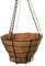 DOJA Barcelona | Maceta Colgante Coco | 240mm | Pack2 | Macetero Colgante Mimbre Coco Decoracion Jardin Vertical | Cesta Colgante de Coco Exterior/Interior | Cestas Plantas Pared Jardin, Balcon