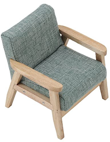 Alomejor Miniatursofa, Puppenstubensofa Dekorativ für Wohnzimmer (Grau Grün)