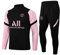JIEAGY Paris Jersey Combinaison de Formation À Manches Longues Veste Printemps et Automne Veste Costume Football Uniforme Personnalisé PSG Hommes Femmes(XXL-XXLarge,Black Pink)