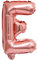 D2D | Party Balloon Buchstabe E in Rosé - Größe 40 cm - Folienballon - Buchstabenballon - Geburtstagsdeko