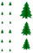 Oblique Unique® 3D Tannenbaum Girlande Deckenhänger Baum Banner Weihnachtsbaum Deko für Weihnachten Winter Advent Party (3D Baum - Hellgrün)