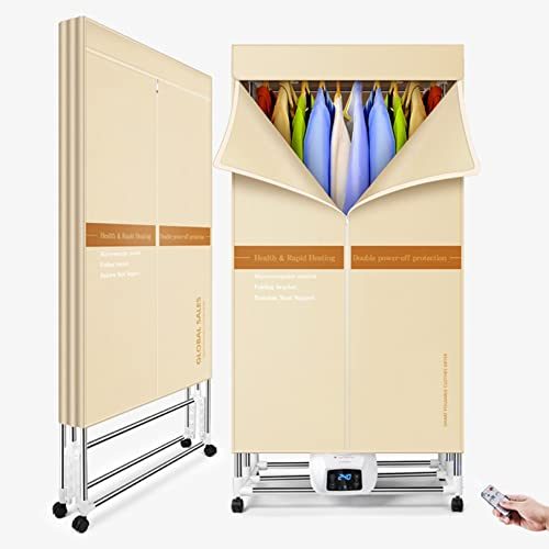 OYhmc Sèche-Linge électrique Armoire de séchage à air Chaud Armoire à Linge électrique Double Couche Pliante pour Appartements 2000W