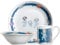 LEONARDO HOME Bambini Avventura Kinder Geschirr-Set 3-teilig - Kinder-Geschirr aus Porzellan - Spülmaschinenfest, mikrowellengeeignet - 3er Set Schale, Tasse und Teller mit Motiv Weltall, 022799