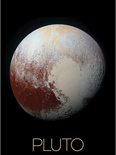 Artery8 NASA Our Solar System Pluto New Horizons Enhanced Colour Image Unframed Wall Art Print Poster Home Decor Premium