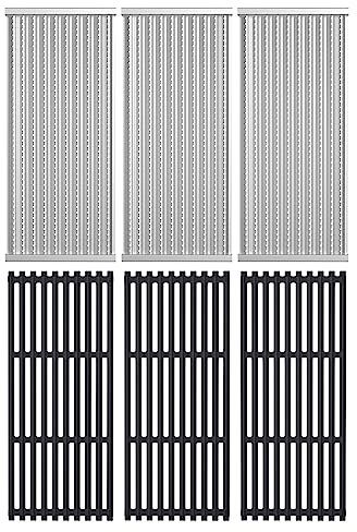 Outspark Grillroste und Strahlerplatten, Ersatzteile für Charbroil TRU-Infrarot-Grills 3 4 Brenner 463241314 433243911 463210011 463210312 G515-4700-W1, G515-4800-W1, Guss Eisen