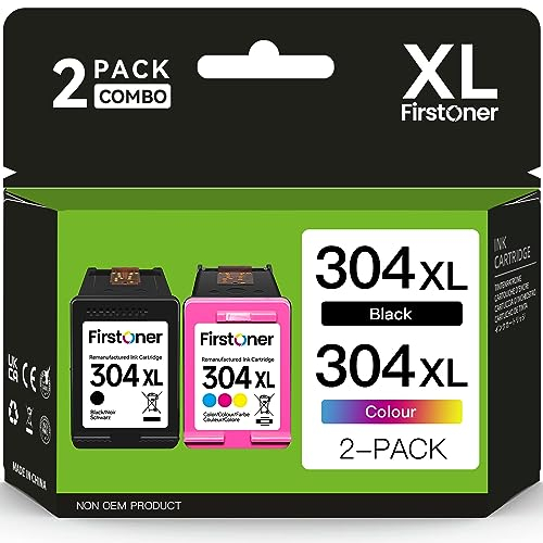 304XL Druckerpatronen, 304XL Schwarz und Farbe Druckerpatronen Ersatz für HP 304 Druckerpatronen Multipack für Envy 5000 5030 5010 5020 5032 DeskJet 3750 2620 2600 3720 2630 2622 2633 3735