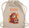 Turnbeutel Rucksack - Feuerwehr - Geschenk Feuerwehrmann mit Name personalisiert I Löschfahrzeug Motiv - Unisize - Naturweiß - turnsackerl kindergarten beutel für wechselwäsche feuerwehrauto