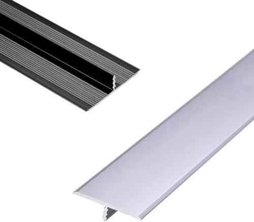 LIYI929GP Silber T-Profil Übergangsschiene Übergangsprofil Breite 15 20 33 40mm, Bodenübergangsstreifen Dauerhaft Aluminium Ausgleichsprofil, Bodenleiste Türleiste Türschwellen Leiste