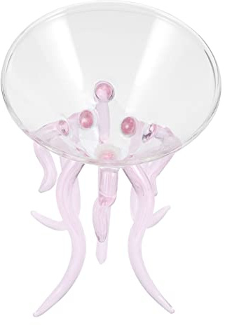 Milisten Octopus Cocktail Glass Jellyfish Glass Beverage Cup Unique Cocktail Glassware for Weddings Parties Banquets Home Drink Serving and Table Decor