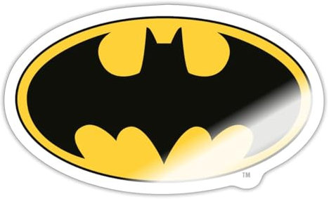 Spreadshirt Classic Batman Logo Sticker, 10 x 10 cm, White Glossy