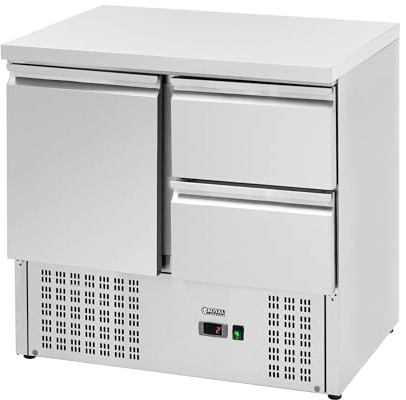 Royal Catering RCS-230D Table de refroidissement à pizza 230 L 2 x GN 1/2 + compartiment 90 x 70 cm avec tiroirs