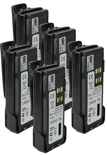 vhbw 5X Batterie Compatible avec Motorola DP4800, DP4601, DP4600, DP4401, DP4801 Radio Talkie-walkie (2600mAh, 7,4V, Li-ION) - avec Clip de Ceinture