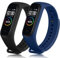 Tobfit Correa para Xiaomi Mi Band 4 / Xiaomi Mi Band 3 Mujer Hombre, 2 Pack Correas de Silicona Pulseras de Repuesto Deportiva Ajustable para Mi Smart Band 4/Mi Smart Band 3, Negro + Azul Marino