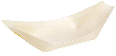 Horeca Collection MAXI PRODUCTS - Cuencos Desechable Madera - Cuencos Catering Aperitivos Desechable - Cuenco Cocktail - Barquillas Madera - PRÁCTICO Y APILABLE (11 x 6,5 x 2 cm, 250 unidades)