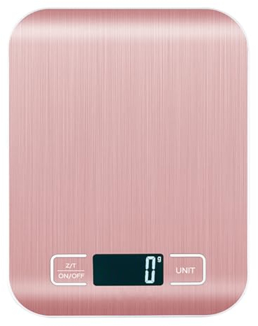 Digital Kitchen Scales 10KG/1g Weighing Food Scales with LCD Display,6 Units,Tare Function kitchen Accessories for Baking Cooking Coffee Pet Food,Gifts for Women Pink