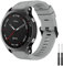 Amzpas für Quickfit 22mm Armband für Garmin Fenix 5/5 Plus/6/6 Pro/7/7Pro Armband,Quickfit Armband 22mm für Garmin Quatix 5,Instinct/Instinct 2,Forerunner 935/945/955/745,Approach S60/S62 (Grau)