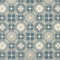 Moroccan Tile Design Felt Back Vinyl Flooring Sheet Blue Grey & Beige Patterned Non Slip Lino Conservatory Kitchen Bathroom Floor (Tangier 07, 3m x 2m)