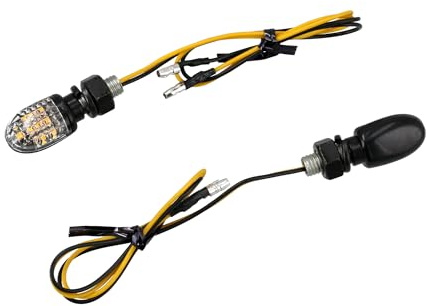 Set: 2 Mini-Blinker, rund 12V LED mit Klarglas - für Moped und Motorrad