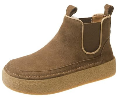 Generisch warehouse deal Stiefeletten Damen Damen Chelsea Mit Rutschfest Sohle Elegant Klobiger Blockabsatz Spitze Zehe Langs 10 euro artikel damen schuhe sale