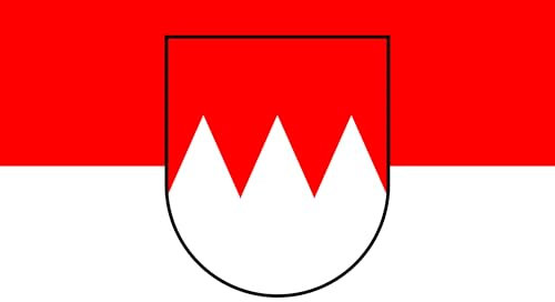 2 x Aufkleber Flagge Franken 8 x 5 cm Sticker (Doppelpack!) Carsticker Autoaufkleber Flagge Fahne