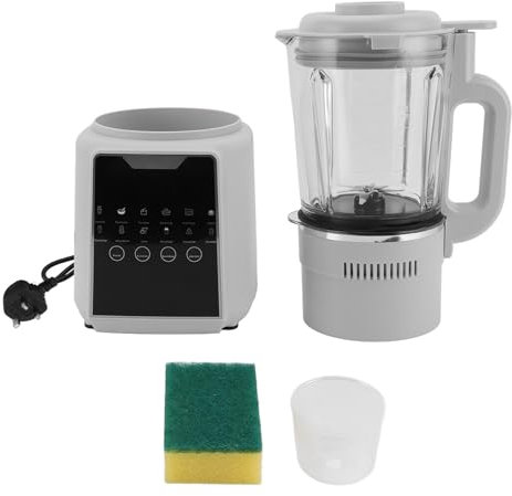 Nut Milk Maker Machine,1200W 1650ml Capacity Low Noise Delay Start 24H Timer Automatic Nut Milk Blender Soy Milk Maker Household Food Supplement Blending Machine (UK Plug)