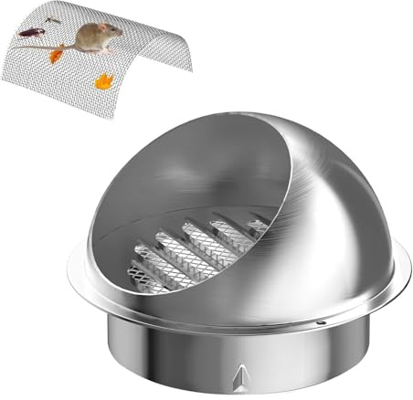 Air Vent Grille Ventilation Outlet Air Vent Dryer Vent Cover with Screen Mesh,Wall Vent Cover, Grill Outside Exhaust Fan Cover(11.8Inch 300Mm)