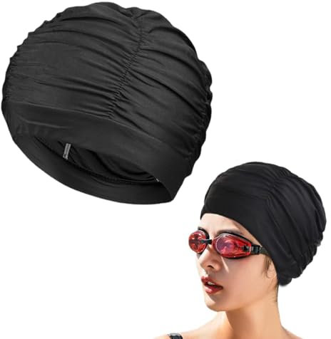 COYUN 1 Pezzi Cuffia Piscina Donna e Uomo, Cuffia Piscina per Adulti con Capelli Lunghi, Cuffia Piscina Donna e da uomo, Cuffia da nuoto per capelli lunghi