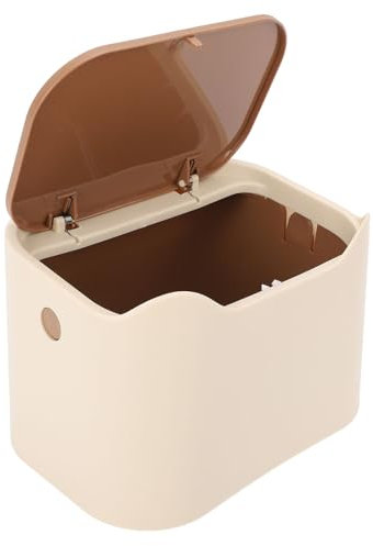 Fockety Katzenstreu Mülleimer, Arbeitsplatte Mülleimer mit Pressentyp Deckel, Geschlossener Design Kompakte Katzenkacke Müll Dosen, Katzen Müllbox für Zuhause