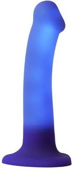 Strap On Me Suction Dildo - Dual Density Bendable LED Dildo - Semi Realistic Suction Cup Dildos - Medium Purple