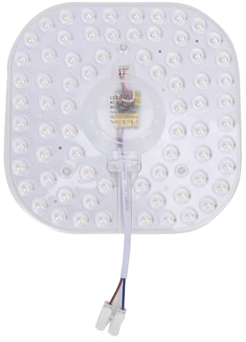 CHEOTIME 7,5-Zoll-36-W-Magnet-LED-Lichtmotor-Upgrade-Kit 3CCT 3000K 4000K 6500K Dimmbarer Deckenventilator Energiesparender runder oder quadratischer Ersatz für Deckeneinbauleuchte (Quadrat)