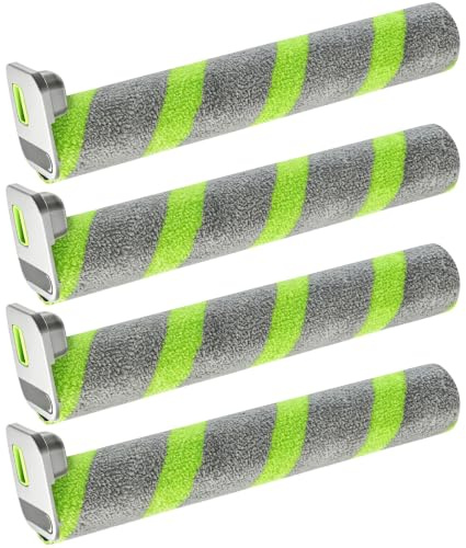 Paquete de 4 mopas rodillo para iRobot Roomba Max 705 Combo/Max 706 Combo | pieza de repuesto de rodillo de microfibra lavable, Diseño extensible para limpiar las esquinas, fácil montaje