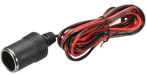 QUARKZMAN Enchufe Hembra Encendedor De Coche 18 AWG 12V/24V 10A Plateado | Enchufe De Cargador Para Coche, 200cm/78.74 Pulgada, Para Alimentar Equipos En El Vehículo