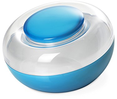 Omada Design verschließbare Keksdose aus unzerbrechlichen und zweifarbigen Kunststoff, Fassungsvermögen von 2,70 L, Kekshalter mit luftdichten Deckel, Made in Italy, Linea Movida, Türkise Farbe